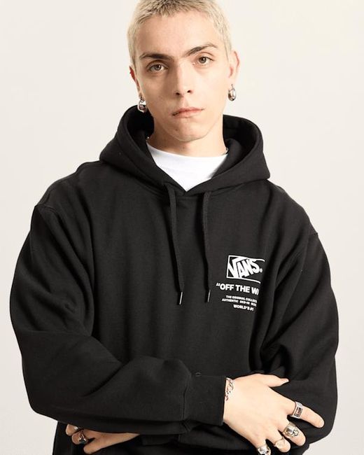 Felpa Con Cappuccio Stockpile, Uomo, Taglia di Vans in Black da Uomo