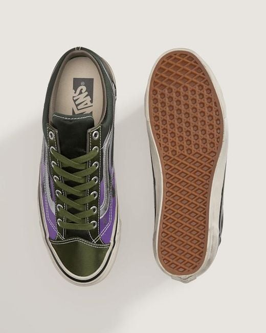 Vans Green Premium Old Skool 36 Flames Shoes for men