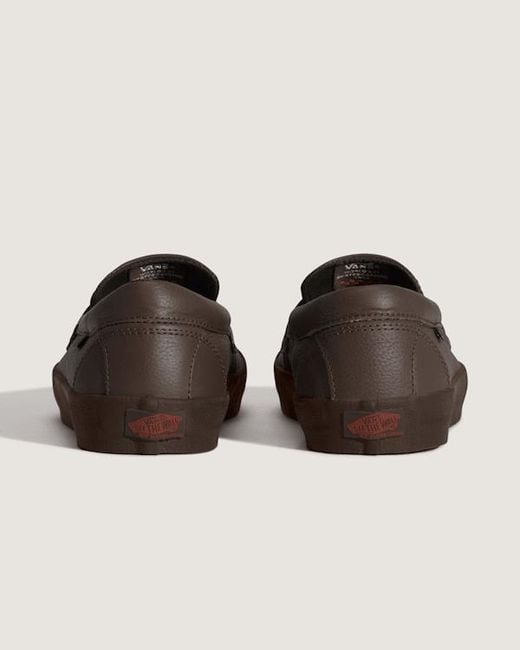 Vans Brown Skate Loafer Shoes for men