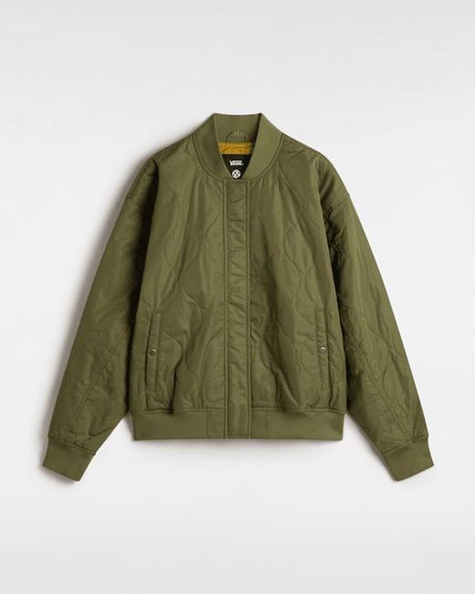Vans Green Bennet Quilted Bomberjacke, Frau, Größe