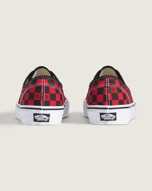Vans Und Authentic Checkerboard, Herren, Größe in Red für Herren