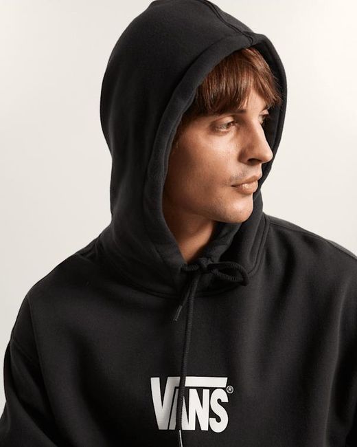 Vans Black Stretch Logo Pullover Hoodie for men