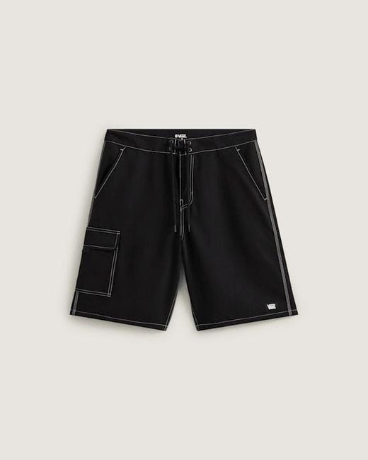 Vans Black Voyage Long Cargo Boardshorts for men