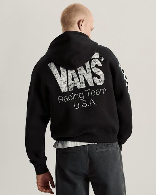 Vans Black Racing Full Zip Hoodie for men