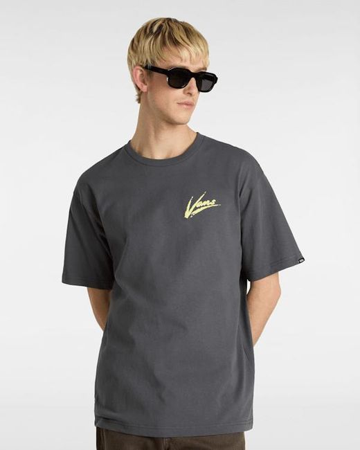Maglietta Brush Script, Uomo, Taglia di Vans in Gray da Uomo