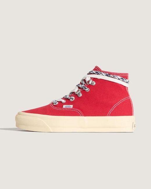 Vans Red Premium Authentic Hi 2.0 Shoes for men