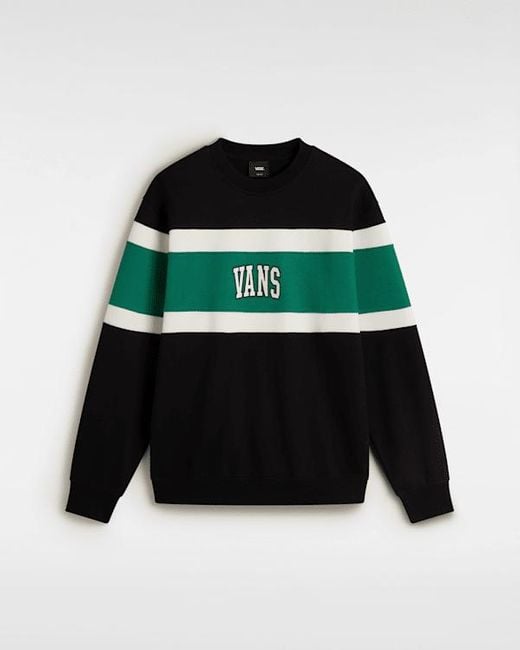 Vans Black Logo Vintage Colorblock Sweatshirt for men