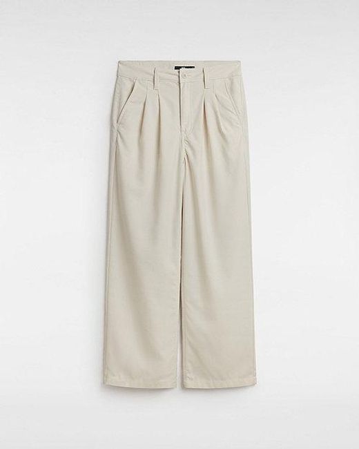 Vans White Alder Relaxed Pleated Trousers