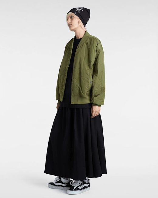 Vans Green Bennet Quilted Bomberjacke, Frau, Größe