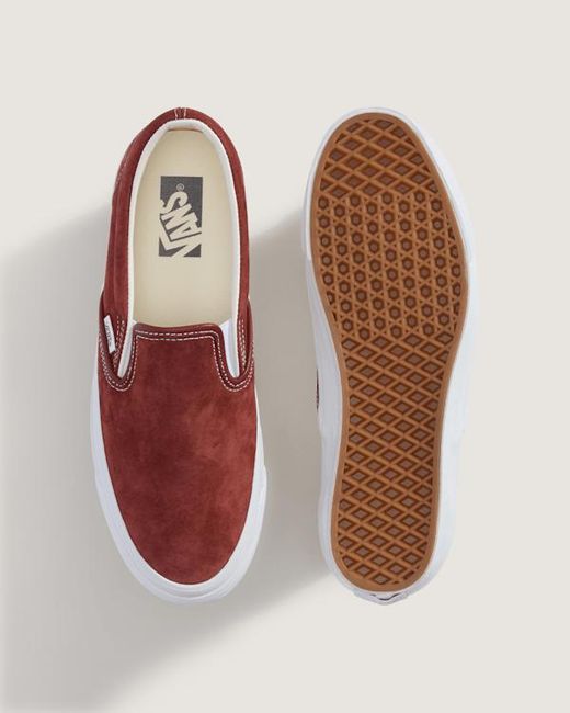 Vans Red Premium Classic Slip-On Shoes for men