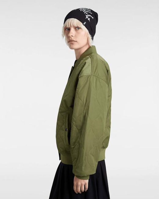 Vans Green Bennet Quilted Bomber Jacket
