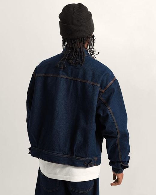Vans Blue Premium Denim Station Jacket for men