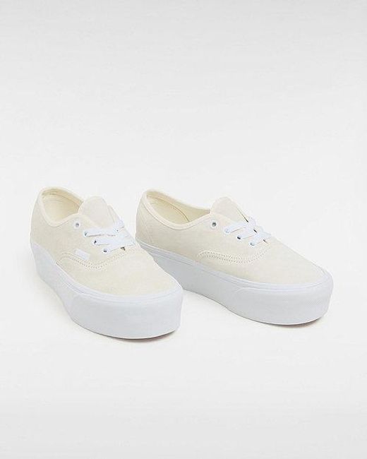 Vans White Authentic Stackform Schuhe (Essential Marshmallow) Damen, Größe
