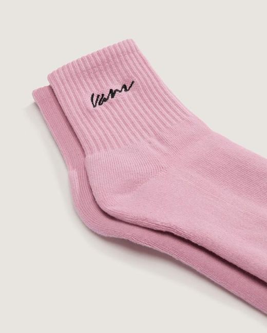 Vans Classic Script Half Crew Sokken (1 Paar) Grootte: L (48-51​ in het Pink voor heren