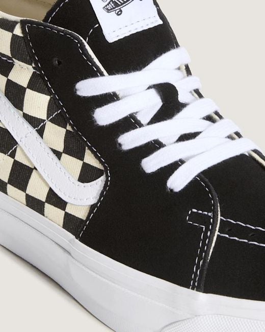 Vans White Premium Sk8-Mid 83 Shoes (Lx Checkerboard/Off)