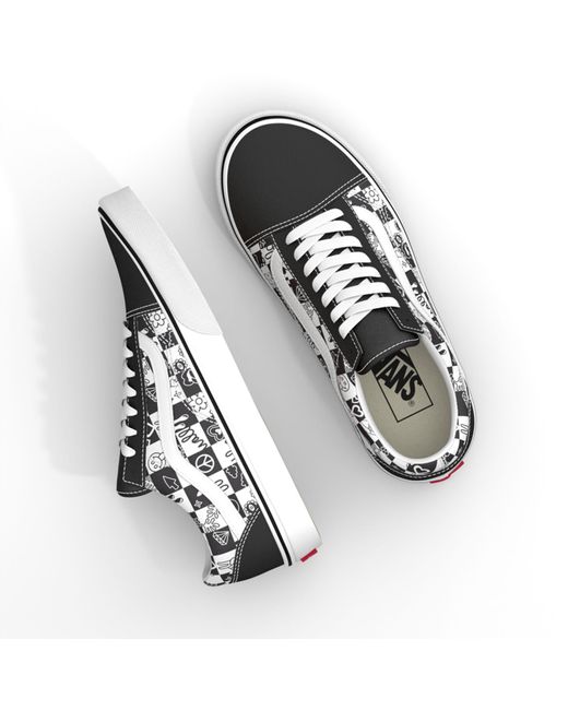 vans doodle checkerboard