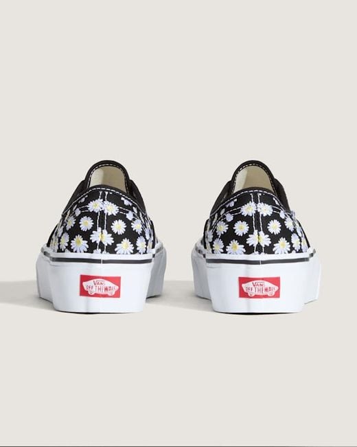 Vans White Authentic Platform Shoes for men