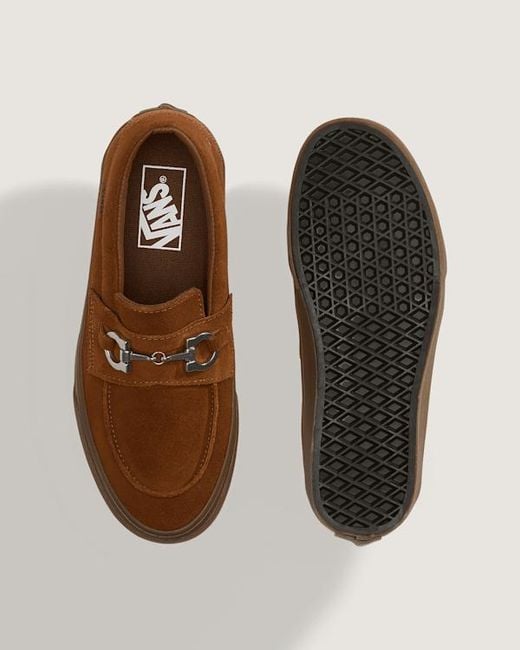 Vans Brown Skate Loafer Shoes for men