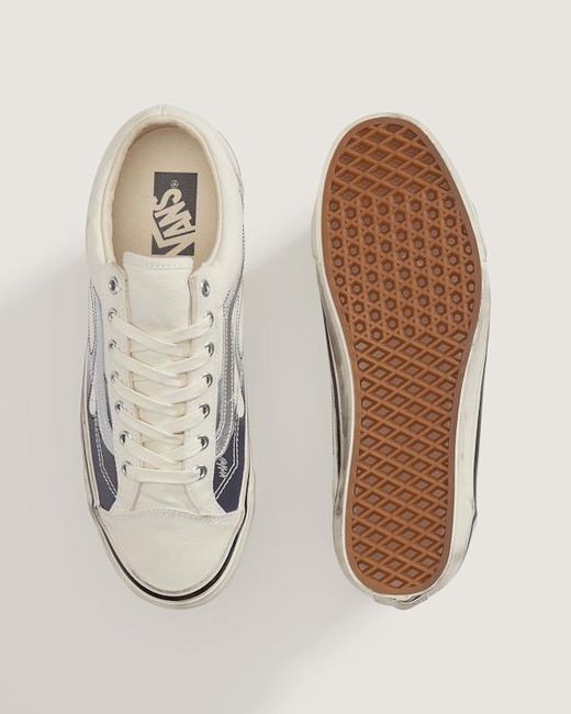 Vans White Premium Old Skool 36 Flames Shoes for men