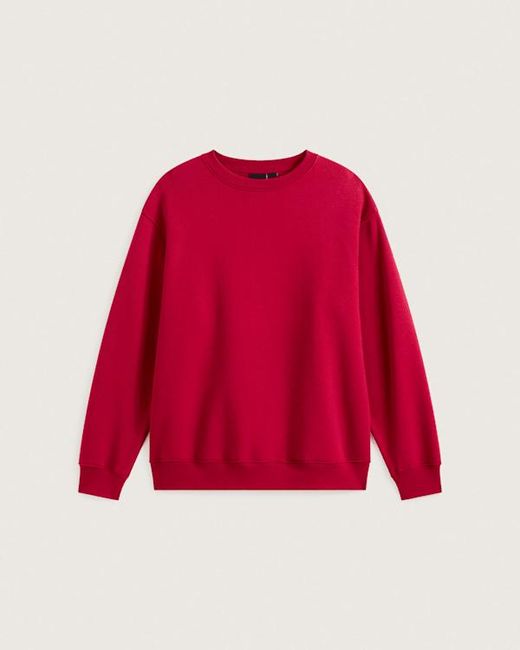 Vans Red Scripted Crew Sweatshirt for men