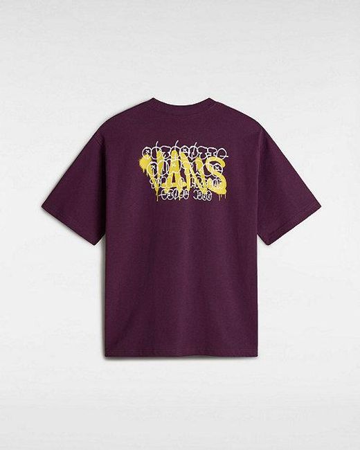Vans Purple Factory Spray Loose Fit T-shirt for men