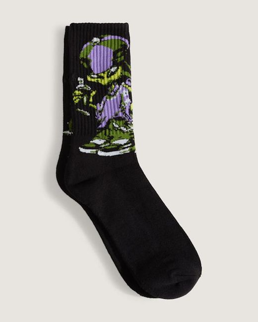Vans Black Premium Wreckpack Alien Dog Crew Socks (1 Pair) Size: L (8.5-12​ for men
