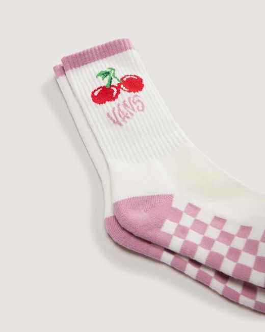 Vans Pink Kids Ticker Crew Socks (1 Pair) Size: Xxs (10-12.5​