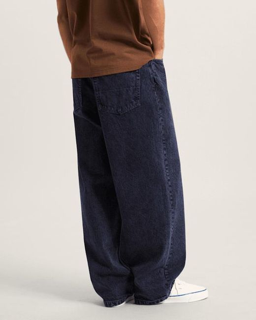 Vans Blue Check-5 Baggy Denim Trousers for men