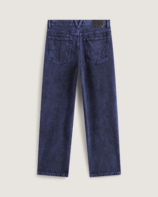 Vans Blue Check-5 Baggy Denim Trousers for men