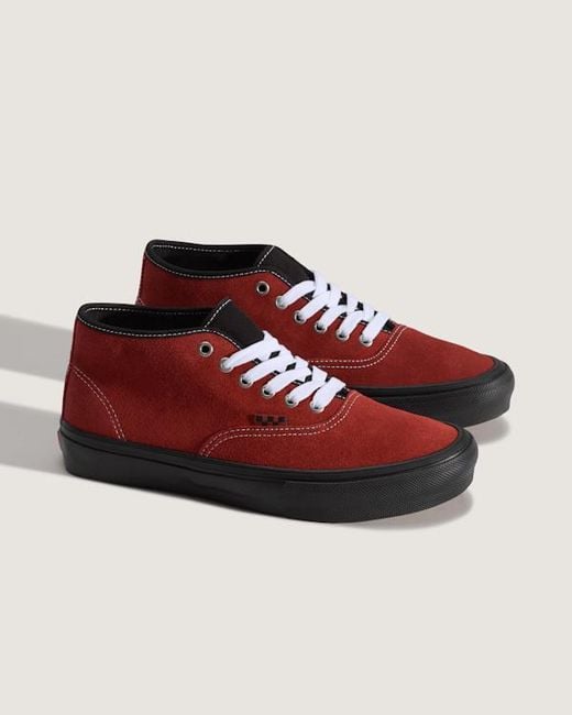 Vans Red Skate Authentic Mid Shoes for men