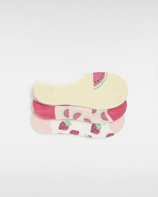 Vans White Fruit Fun Canoodle Sock 3-pack