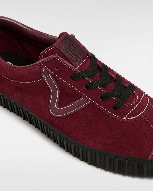 Vans Red Sport Low Creeper Suede Shoes for men