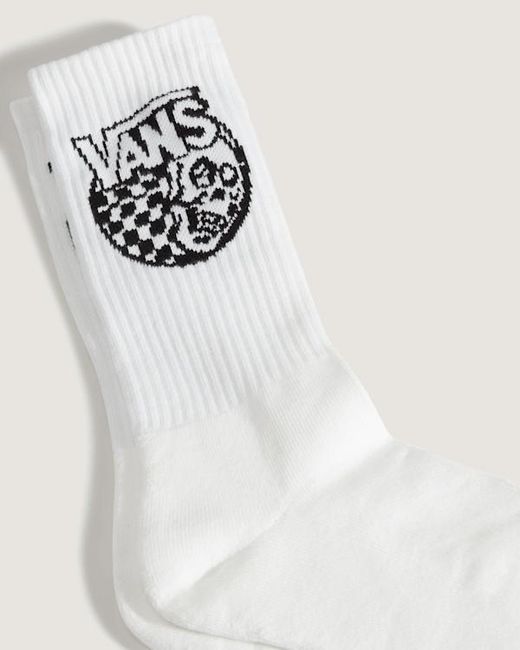 Vans White Mayport Crew Socks (1 Pair) Size: M (5.5-8​ for men