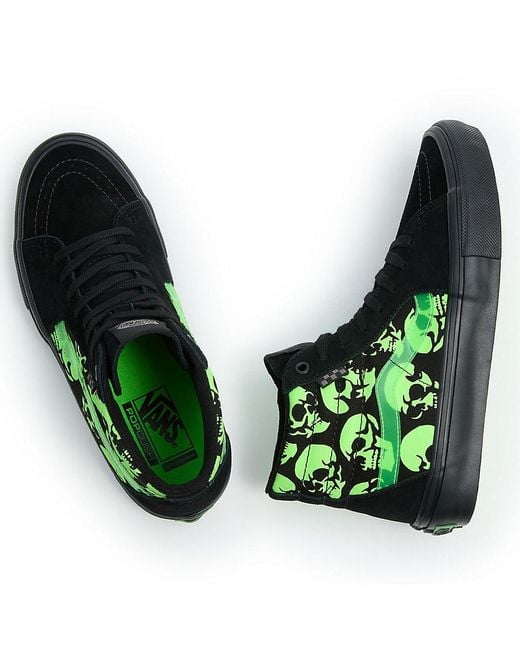 Vans Supreme Sk8-Hi Glow-In-The-Dark Skull