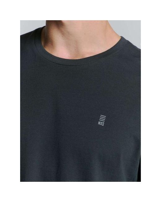 No Excess T-Shirt Crewneck Solid Basic Night in het Black voor heren