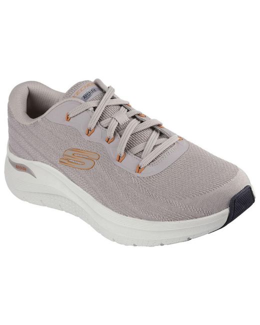 Skechers Gray Arch Fit 2.0 Road Wave Wide Fit Trainers for men
