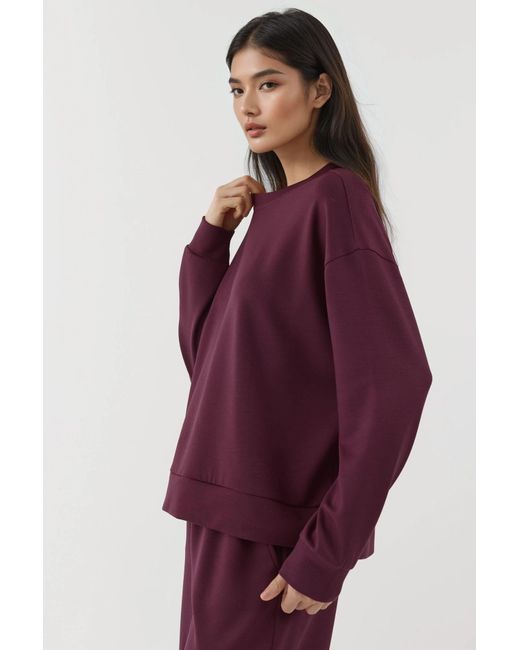 Hiccup Purple Modal Touch Basic Sweatshirt