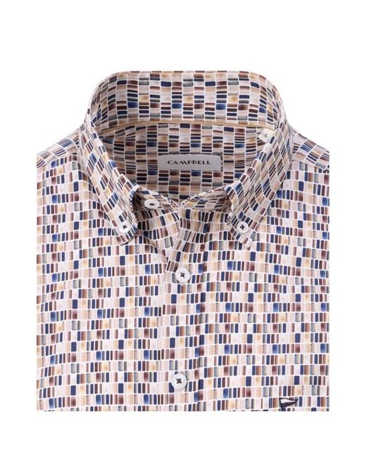 Campbell Casual Overhemd in het Gray voor heren
