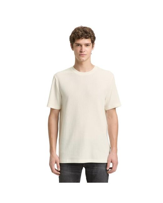 Tom Tailor Structured T-Shirt in het White voor heren
