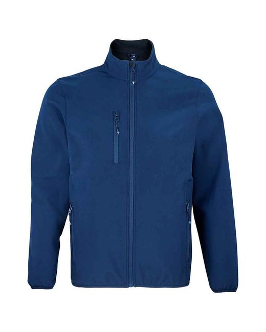 Sol's Falcon Soft Shell Jas (Afgrond) in het Blue voor heren