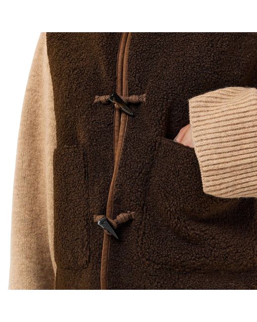 Threadbare Itoje Borg-Vest Voor (Chocolade) in het Brown