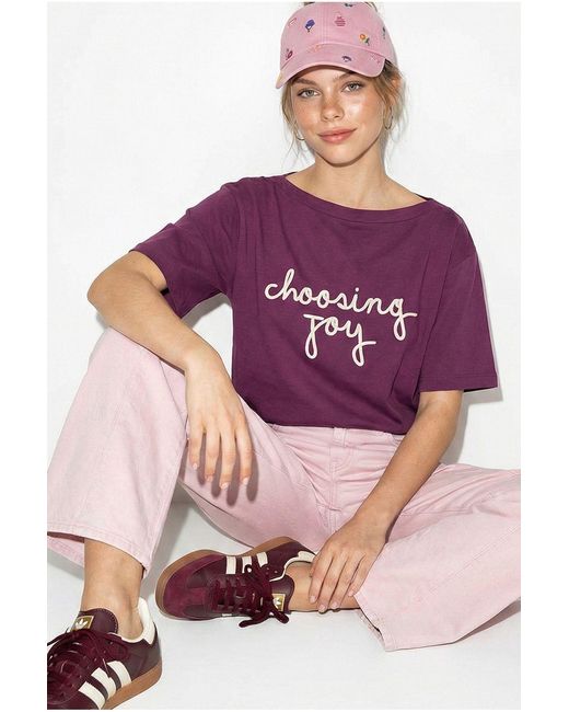 Bianco Lucci Pink Cotton Boat Neck Printed T-Shirt