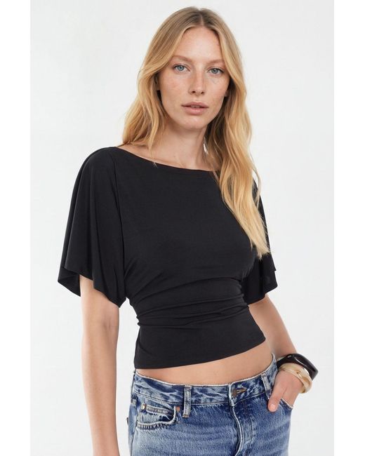 Hiccup Bootneck Gebreide Top in het Black