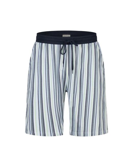 Phil & Co. Berlin Shortama Korte Pyjama Set Blauw Gestreept in het Blue voor heren