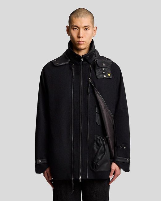 Lyle & Scott Multi Pocket Utility Jacket in het Black voor heren