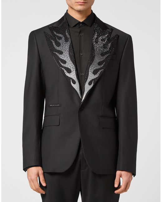 Philipp Plein Blazer Flame in het Black voor heren