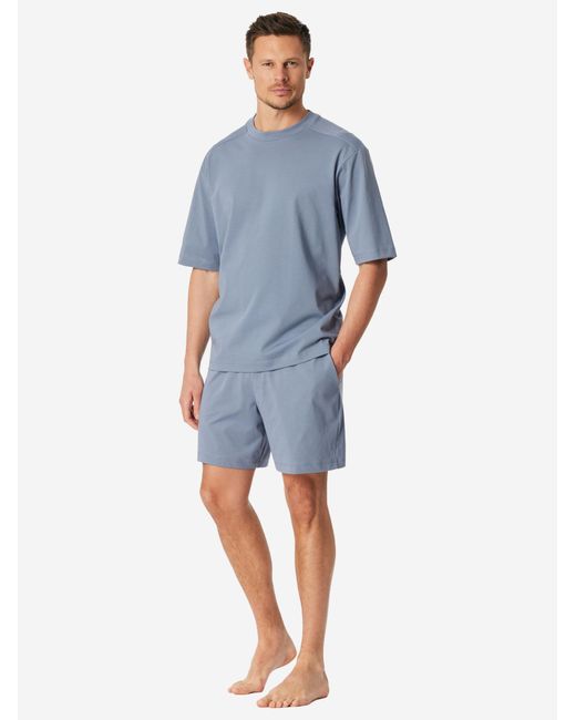 Schiesser Mannen Pyjama Modern in het Blue voor heren