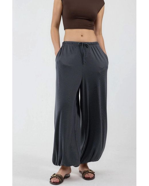 Busem Lange Elastische Taille Joggingbroek in het Black