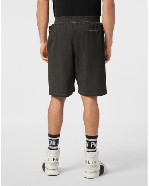Philipp Plein Jogging Shorts Basic Plein Old Dye in het Black voor heren