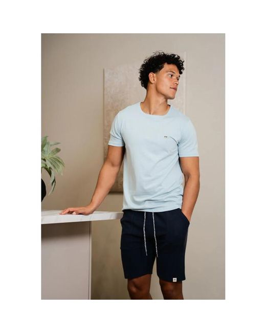 Phil & Co. Berlin Korte Pyjama Lounge Set Shortama Lichtblauw/Donkerblauw in het Blue voor heren